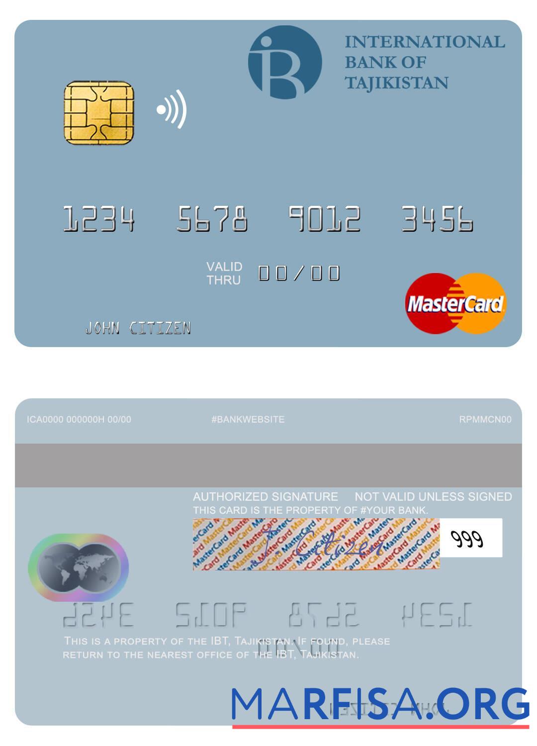 Realistic Tajikistan IBT mastercard download for verification